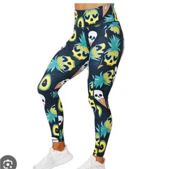 CVG Pineapple, IceCream, Skull Leggings size small - Picture 1 of 8